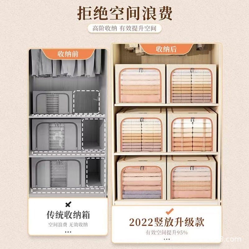 Clothes Storage Box Home Thickened Clothes Pants Finishing Artifact Fabric Folding Wardrobe Layered Storage Basket Box - Image 5
